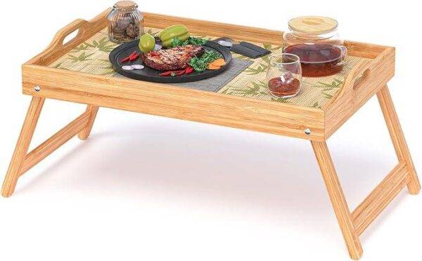 Multi-Purpose Bamboo Foldable Tray Table