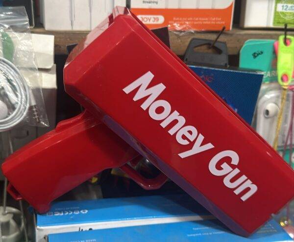 Money Gun Toy shooting fake bills,