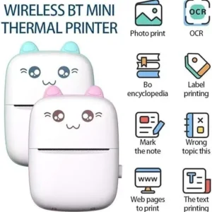 mini Portable Bluetooth Thermal Printer – Inkless, Fast, and Ready for Any Printing Need