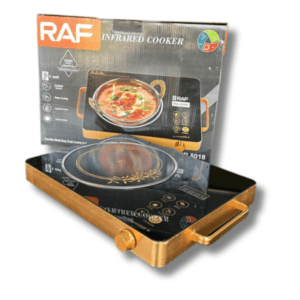 Infrared cooker showcasing multiple cooking functions like BBQ and Stir-Fry.