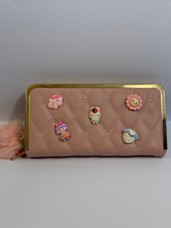 Slim profile of the wallet, emphasizing its compact design.