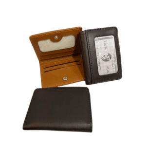 Leather wallet with ID window